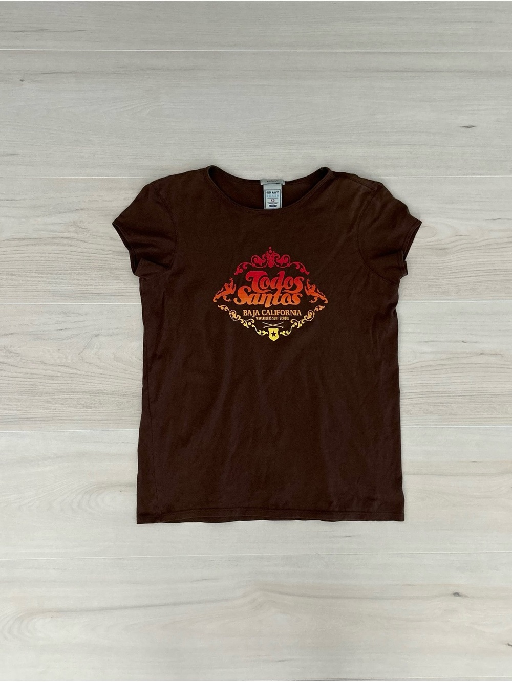 y2k old navy surf school perfect fit baby tee